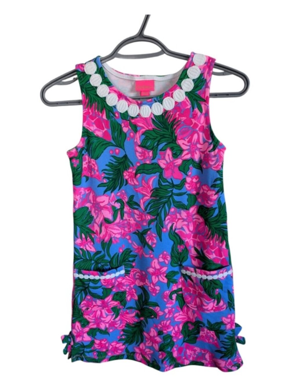 Lilly Pulitzer Little Lilly Knit Shift Dress In Cerise Pink Safari Sunset 8/10